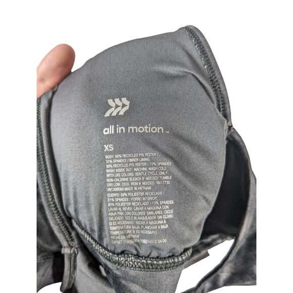 Sports Bra Camo Brushed Tie Dye Print Light Support VNeck All in Motion XS Gray‎ - Picture 6 of 8